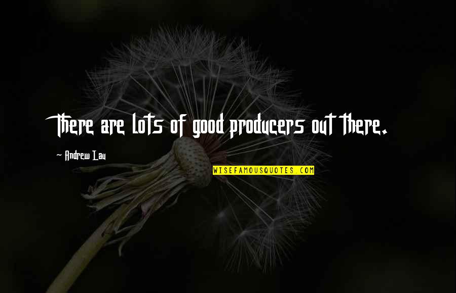 Micromovements Quotes By Andrew Lau: There are lots of good producers out there.