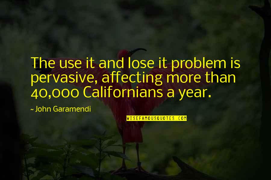 Microsoft Office Quotes By John Garamendi: The use it and lose it problem is