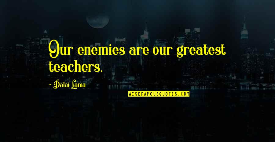 Microwaving Quotes By Dalai Lama: Our enemies are our greatest teachers. Microwaving Quotes By Dalai Lama: Our enemies are our greatest teachers.