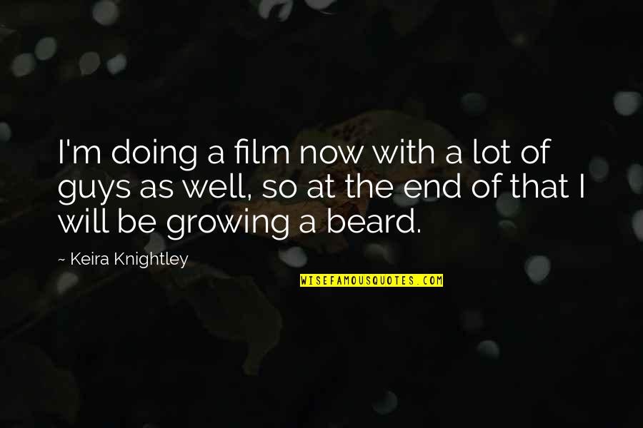 Microwaving Spaghetti Quotes By Keira Knightley: I'm doing a film now with a lot Microwaving Spaghetti Quotes By Keira Knightley: I'm doing a film now with a lot