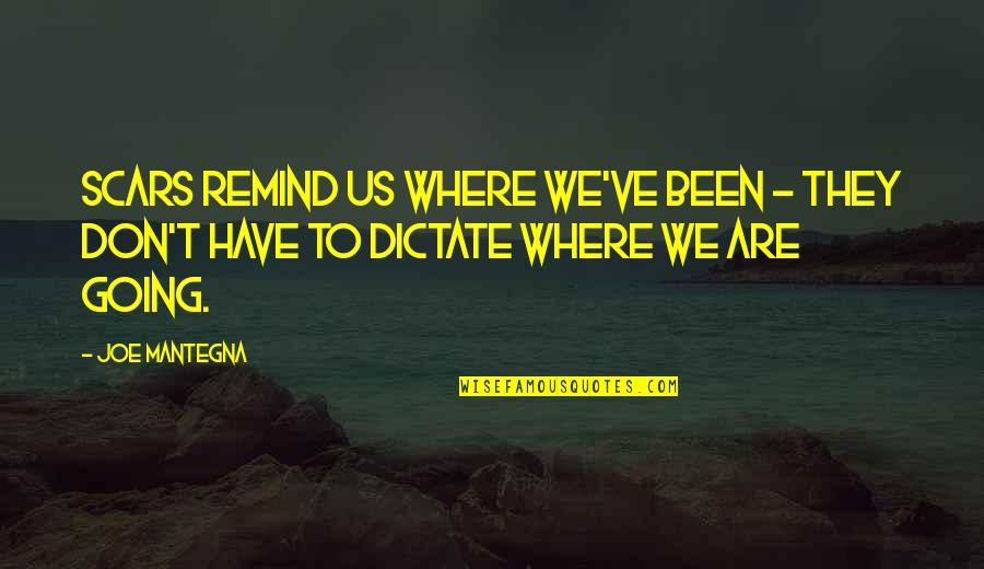 Middle Adulthood Quotes By Joe Mantegna: Scars remind us where we've been - they