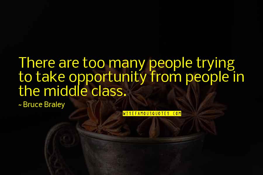 Middle Class People Quotes By Bruce Braley: There are too many people trying to take Middle Class People Quotes By Bruce Braley: There are too many people trying to take