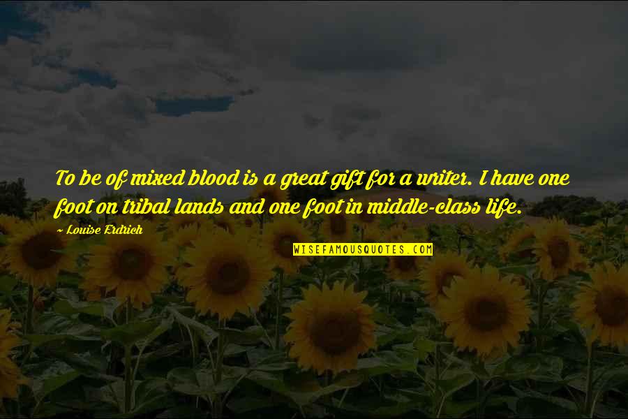 Middle Life Quotes By Louise Erdrich: To be of mixed blood is a great