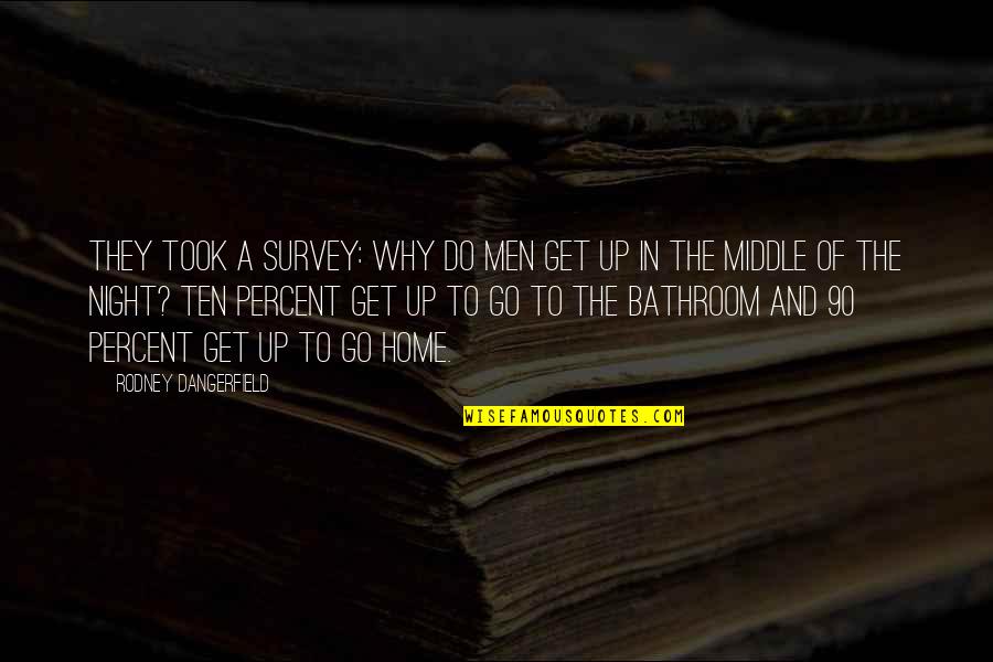 Middle Of Night Quotes By Rodney Dangerfield: They took a survey: Why do men get Middle Of Night Quotes By Rodney Dangerfield: They took a survey: Why do men get