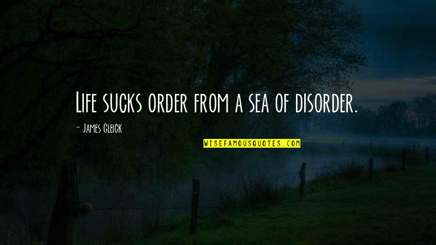 Middle School Students Quotes By James Gleick: Life sucks order from a sea of disorder.