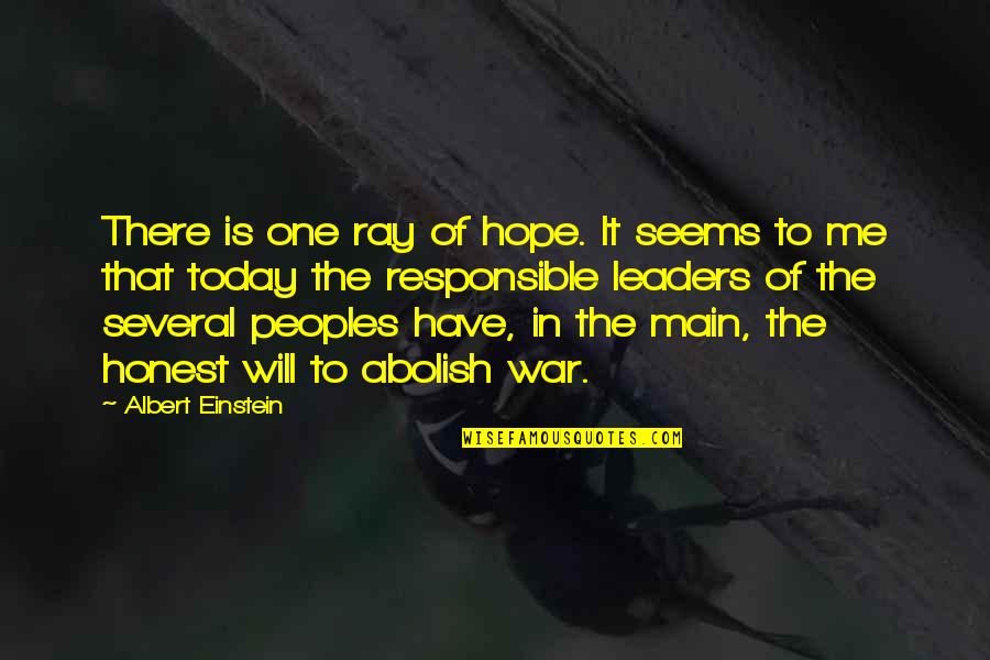 Middlesteins Quotes By Albert Einstein: There is one ray of hope. It seems Middlesteins Quotes By Albert Einstein: There is one ray of hope. It seems