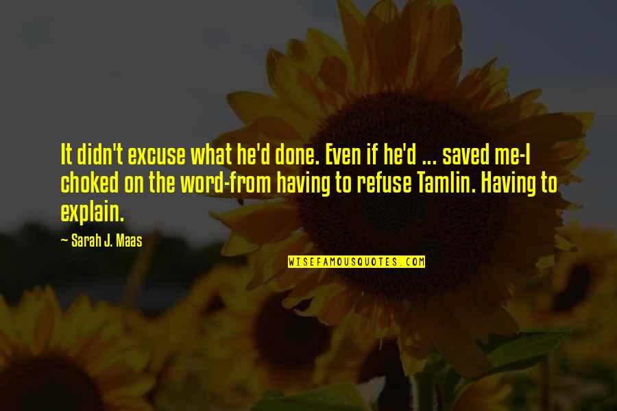 Midlaugh Quotes By Sarah J. Maas: It didn't excuse what he'd done. Even if Midlaugh Quotes By Sarah J. Maas: It didn't excuse what he'd done. Even if