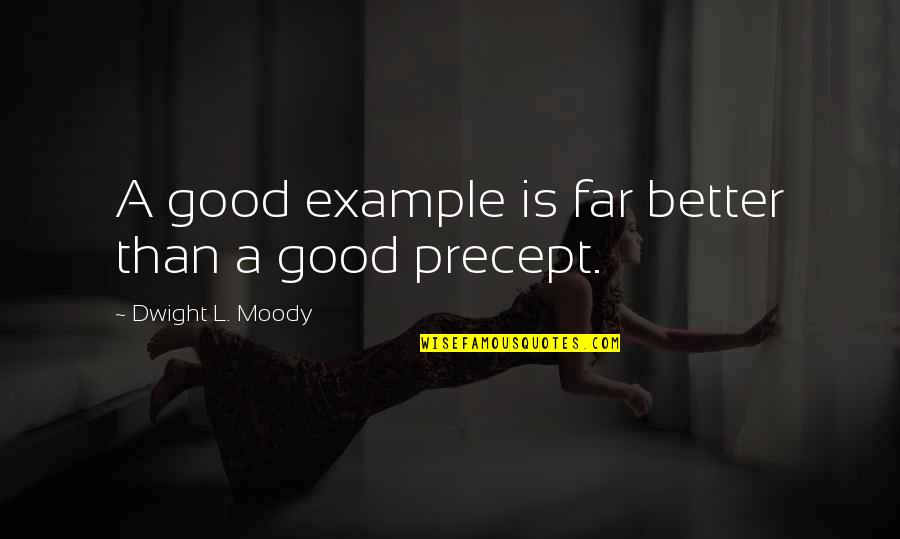 Midsommar Funny Quotes By Dwight L. Moody: A good example is far better than a