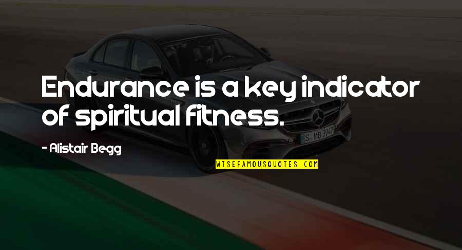Miela Agata Quotes By Alistair Begg: Endurance is a key indicator of spiritual fitness. Miela Agata Quotes By Alistair Begg: Endurance is a key indicator of spiritual fitness.