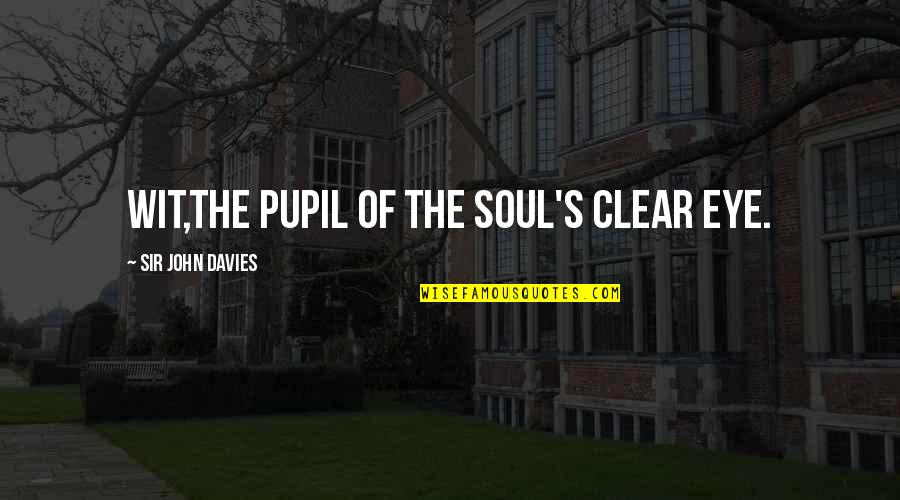 Miep Gies Famous Quotes By Sir John Davies: Wit,the pupil of the soul's clear eye. Miep Gies Famous Quotes By Sir John Davies: Wit,the pupil of the soul's clear eye.