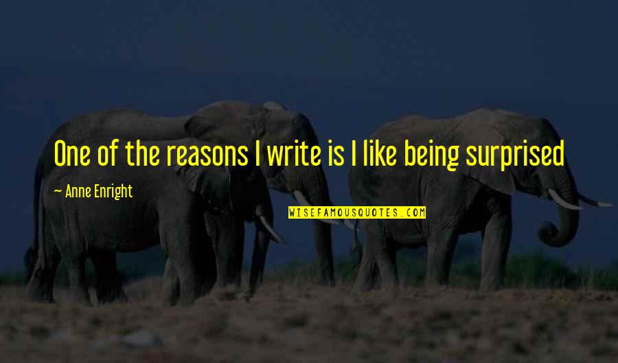 Mierikswortelpasta Quotes By Anne Enright: One of the reasons I write is I Mierikswortelpasta Quotes By Anne Enright: One of the reasons I write is I