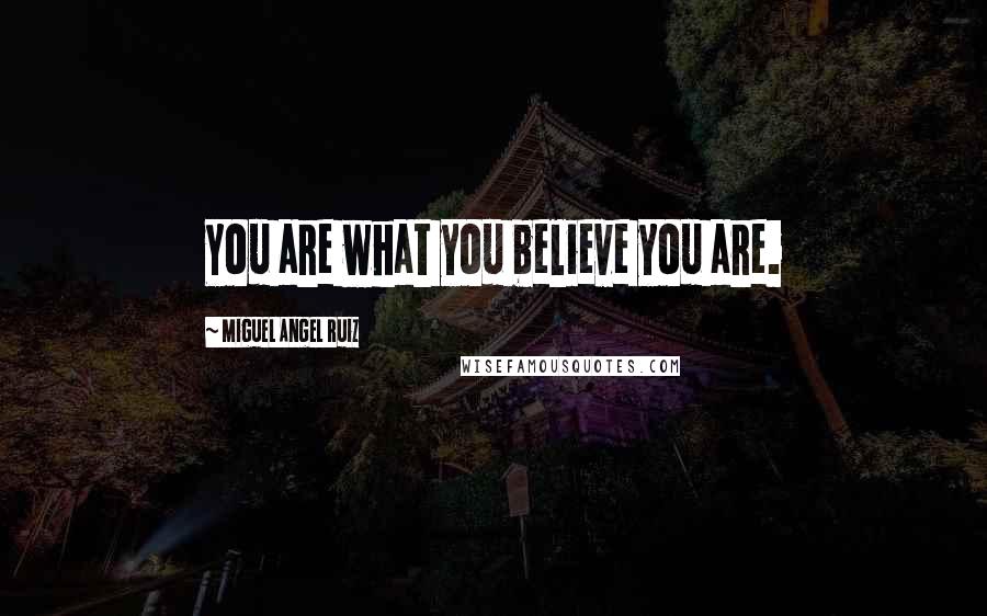 Miguel Angel Ruiz quotes: You are what you believe you are.