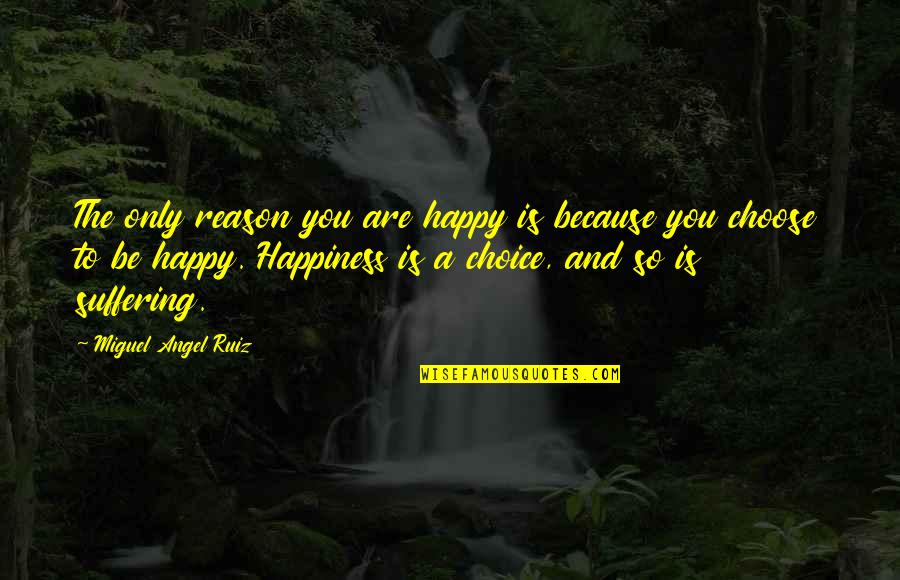 Miguel Angel Ruiz Quotes By Miguel Angel Ruiz: The only reason you are happy is because