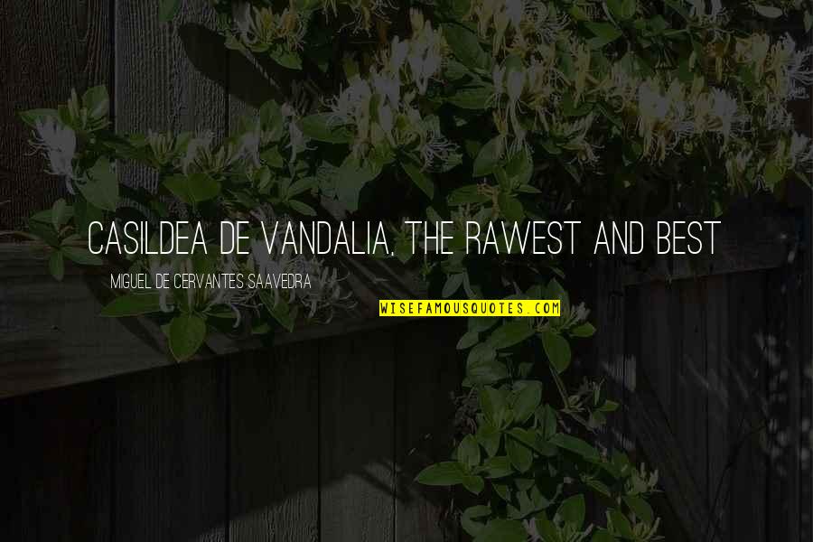 Miguel Cervantes Saavedra Quotes By Miguel De Cervantes Saavedra: Casildea de Vandalia, the rawest and best