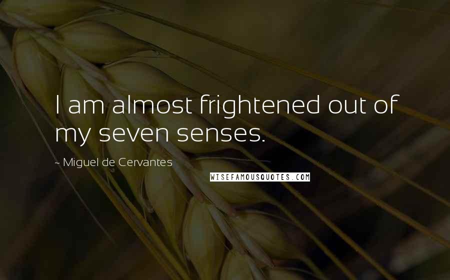 Miguel De Cervantes quotes: I am almost frightened out of my seven senses.