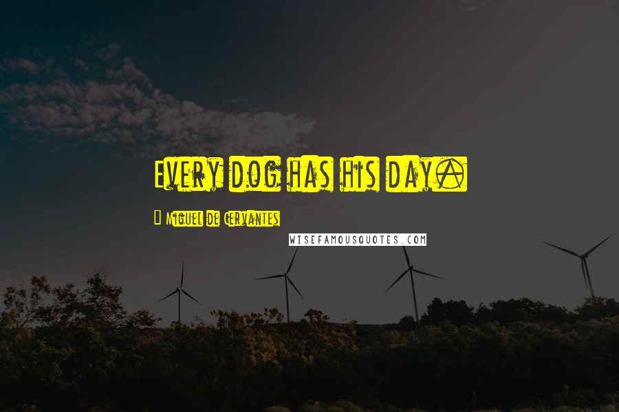 Miguel De Cervantes quotes: Every dog has his day.