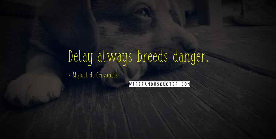 Miguel De Cervantes quotes: Delay always breeds danger.