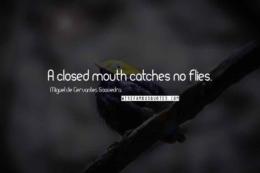 Miguel De Cervantes Saavedra quotes: A closed mouth catches no flies.