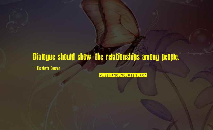 Mihailovich Washington Quotes By Elizabeth Bowen: Dialogue should show the relationships among people. Mihailovich Washington Quotes By Elizabeth Bowen: Dialogue should show the relationships among people.