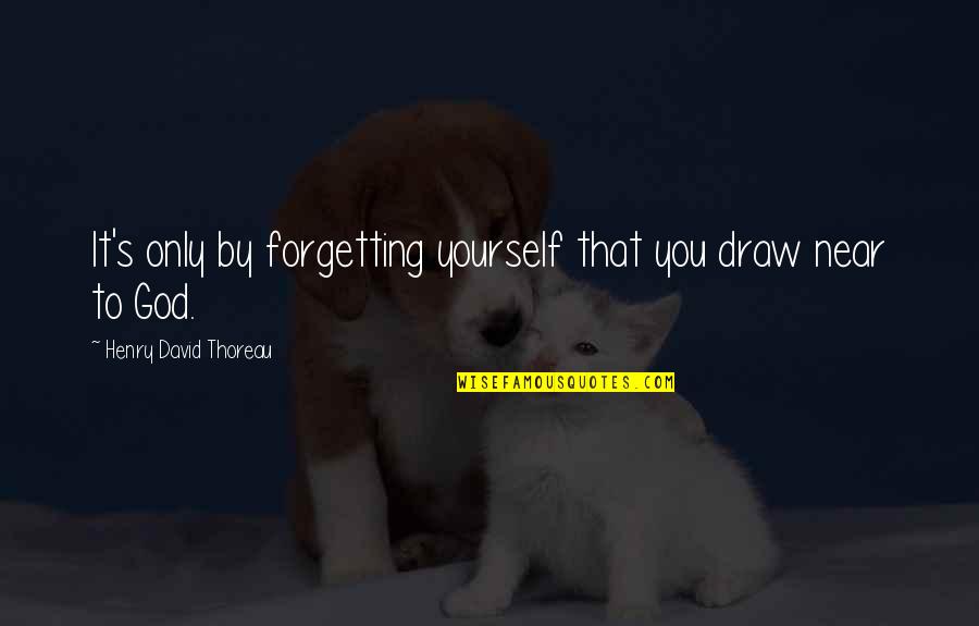 Mihailovo Quotes By Henry David Thoreau: It's only by forgetting yourself that you draw