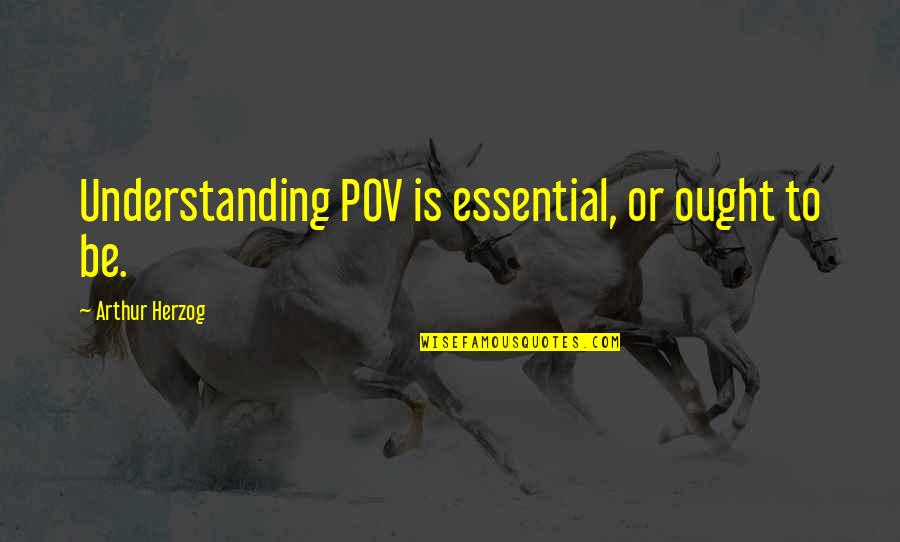 Mihashi Mitsuya Quotes By Arthur Herzog: Understanding POV is essential, or ought to be. Mihashi Mitsuya Quotes By Arthur Herzog: Understanding POV is essential, or ought to be.