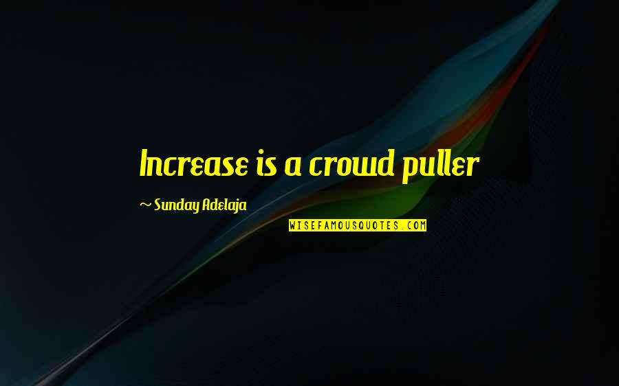 Mijn Verjaardag Quotes By Sunday Adelaja: Increase is a crowd puller