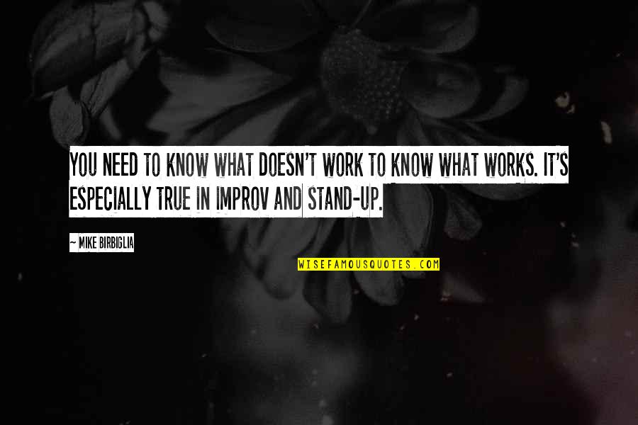 Mike Birbiglia Quotes By Mike Birbiglia: You need to know what doesn't work to