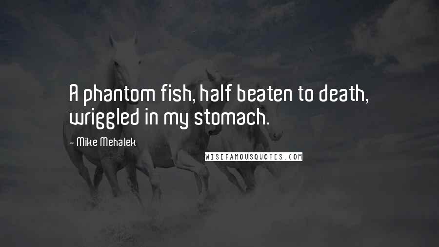 Mike Mehalek quotes: A phantom fish, half beaten to death, wriggled in my stomach.