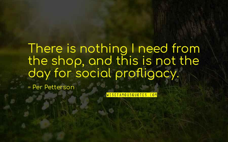 Mikeburnfire Quotes By Per Petterson: There is nothing I need from the shop,