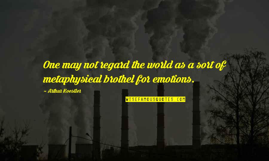 Mikheyev Nhl Quotes By Arthur Koestler: One may not regard the world as a