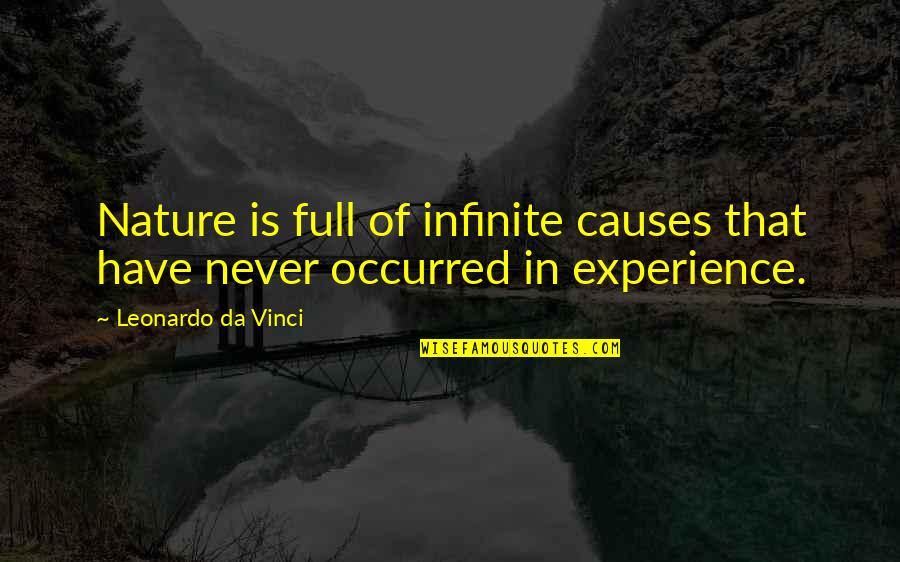 Milada Film Quotes By Leonardo Da Vinci: Nature is full of infinite causes that have