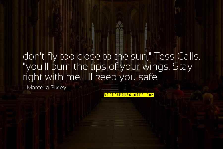 Miles Straume Quotes By Marcella Pixley: don't fly too close to the sun," Tess