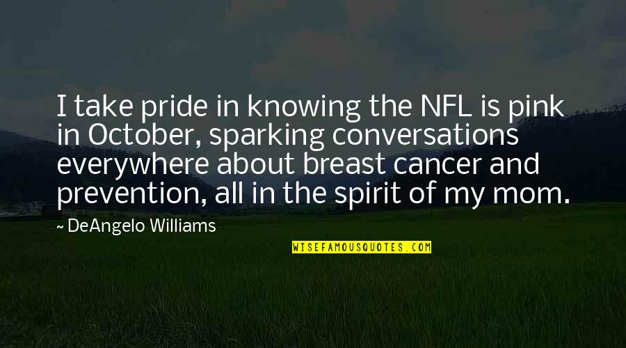 Military Occupation Quotes By DeAngelo Williams: I take pride in knowing the NFL is