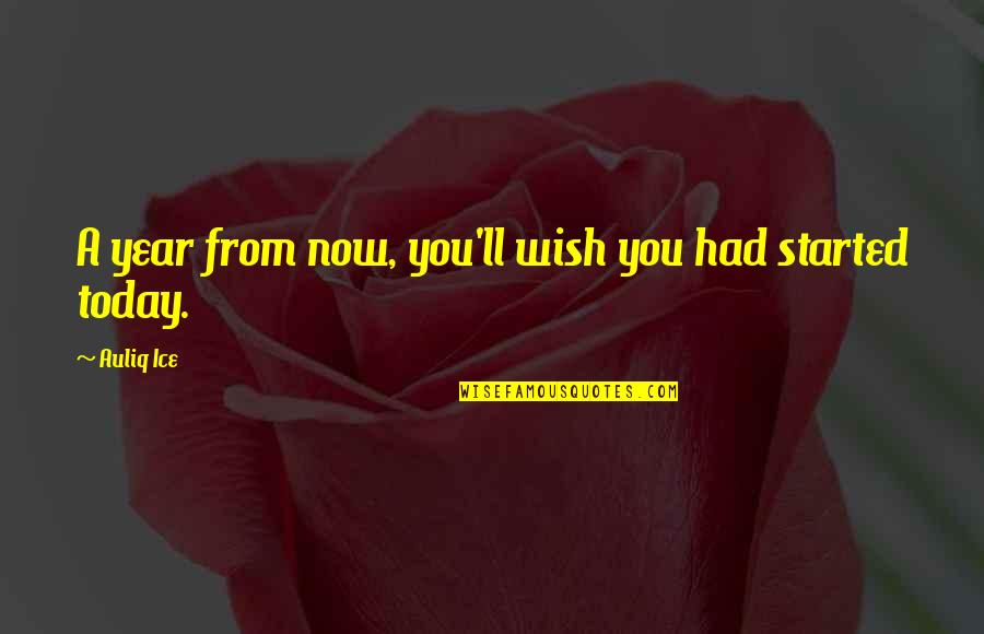 Milk Like Lactaid Quotes By Auliq Ice: A year from now, you'll wish you had