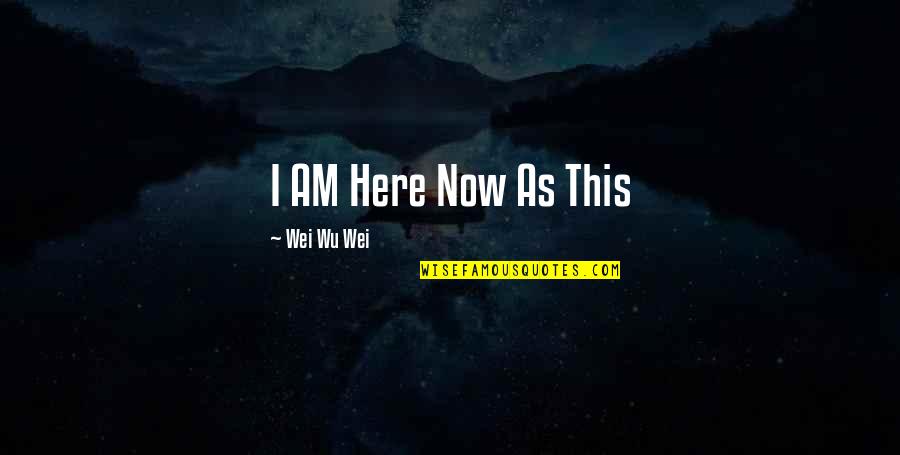 Milkweed Pods Quotes By Wei Wu Wei: I AM Here Now As This