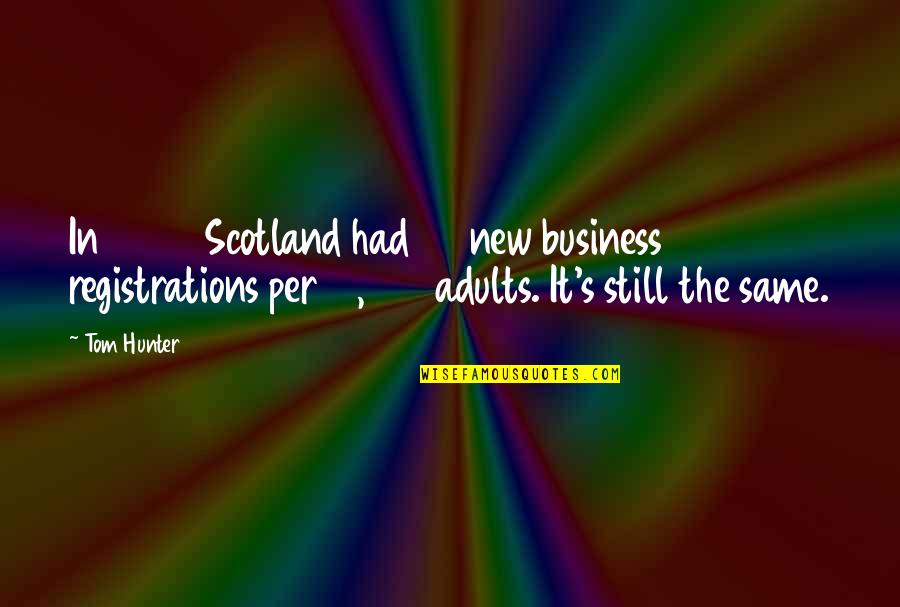 Milky Way Cute Quotes By Tom Hunter: In 2003 Scotland had 36 new business registrations