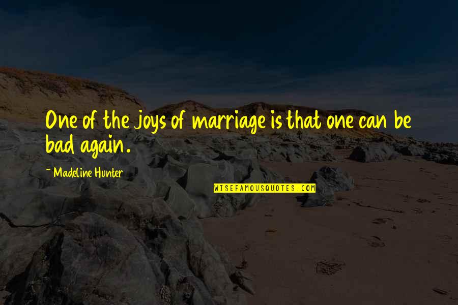 Milla Jovovich Love Quotes By Madeline Hunter: One of the joys of marriage is that