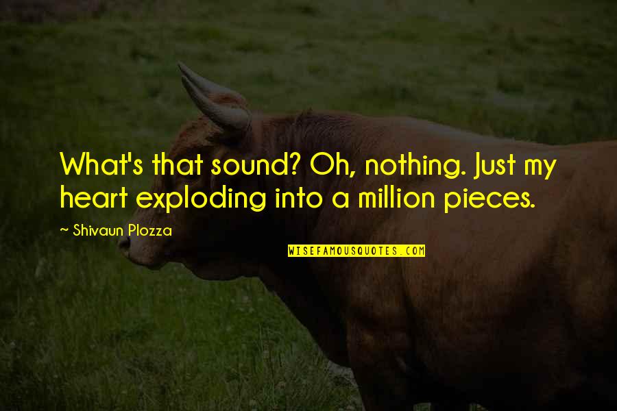 Million Pieces Quotes By Shivaun Plozza: What's that sound? Oh, nothing. Just my heart