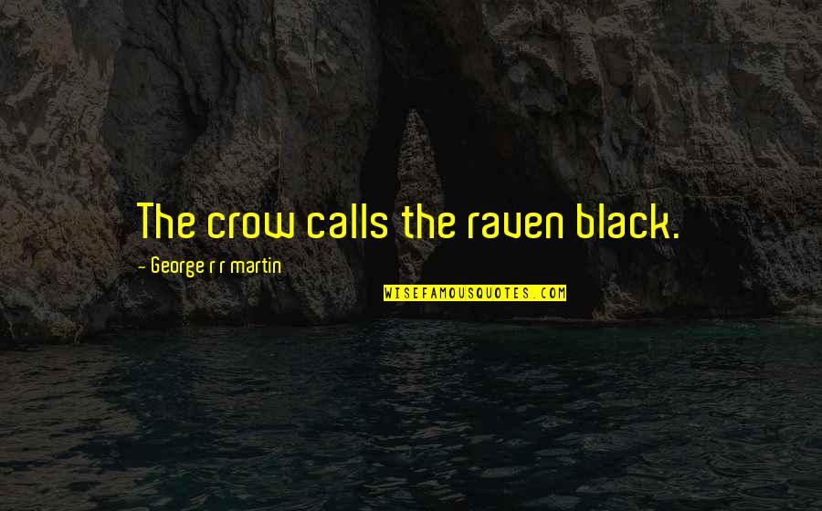 Millionaire Focus Quotes By George R R Martin: The crow calls the raven black.