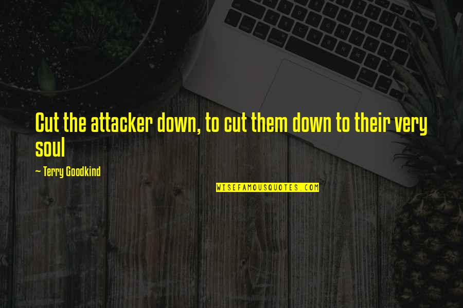 Milos Obrenovic Quotes By Terry Goodkind: Cut the attacker down, to cut them down