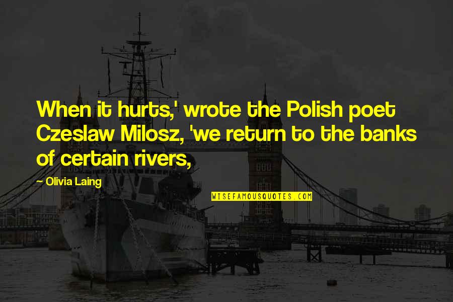 Milosz Czeslaw Quotes By Olivia Laing: When it hurts,' wrote the Polish poet Czeslaw