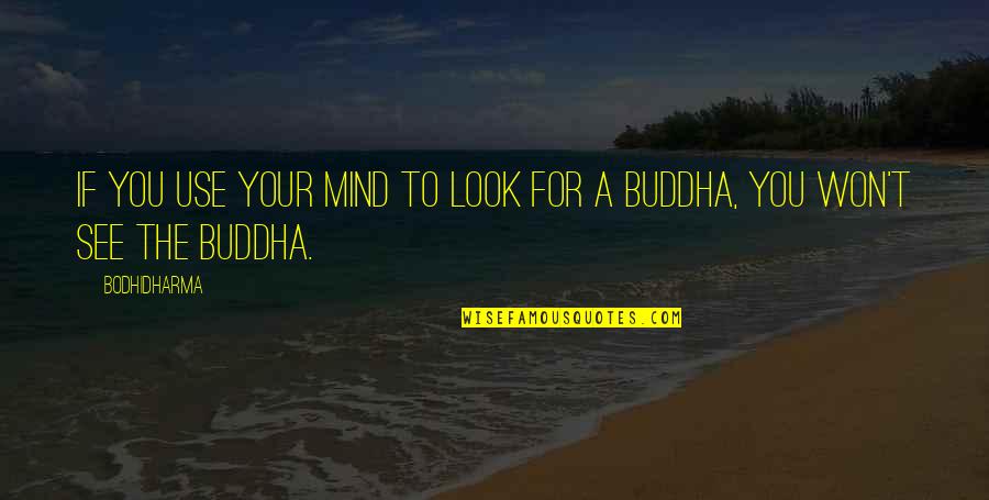 Milton Arbogast Quotes By Bodhidharma: If you use your mind to look for Milton Arbogast Quotes By Bodhidharma: If you use your mind to look for