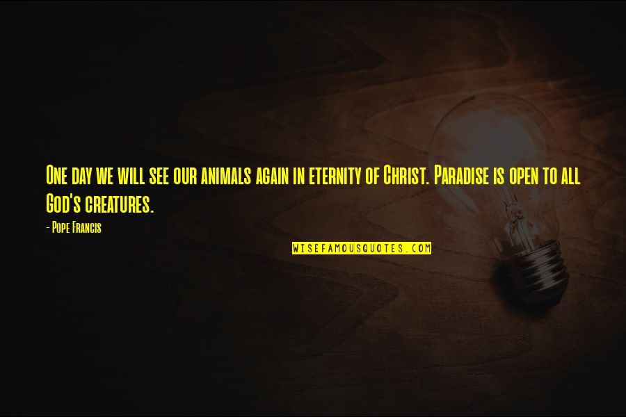 Milton Friedman Federal Reserve Quotes By Pope Francis: One day we will see our animals again Milton Friedman Federal Reserve Quotes By Pope Francis: One day we will see our animals again