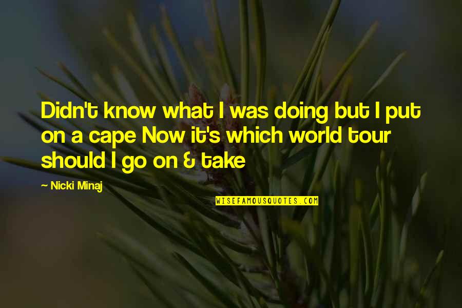 Minaj's Quotes By Nicki Minaj: Didn't know what I was doing but I