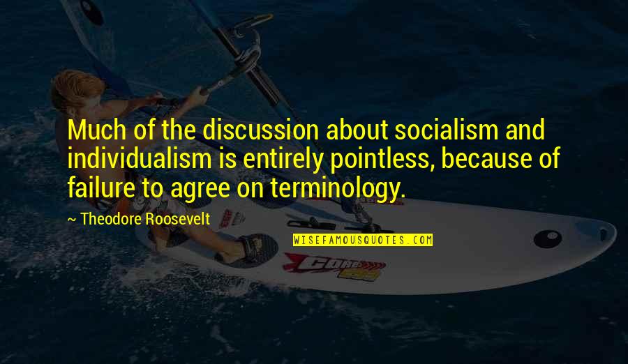 Minbari Quotes By Theodore Roosevelt: Much of the discussion about socialism and individualism