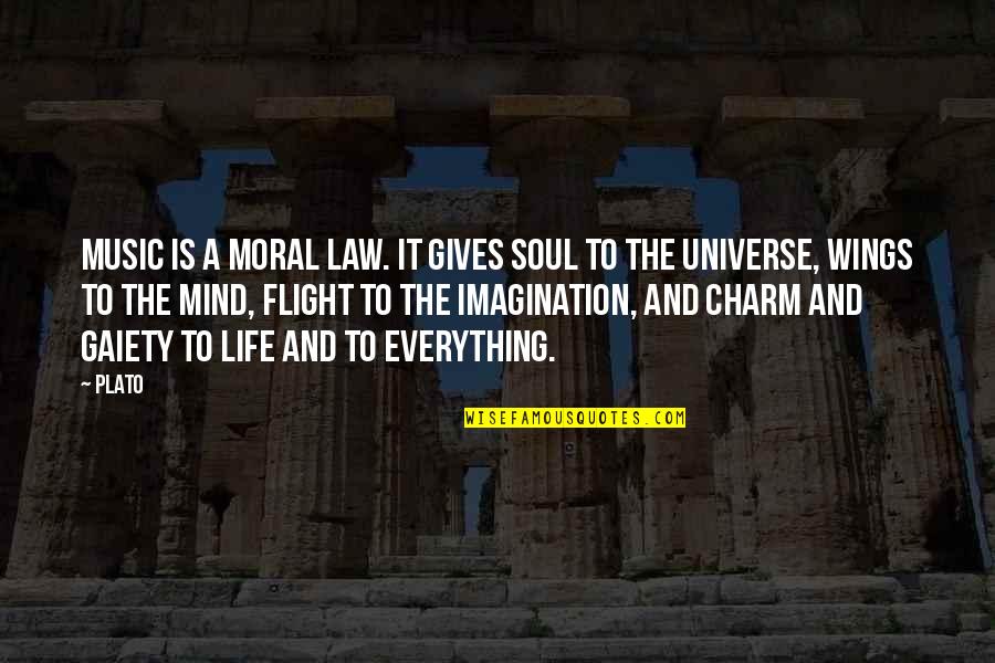 Mind And Music Quotes By Plato: Music is a moral law. It gives soul