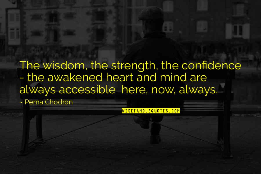 Mind And Strength Quotes By Pema Chodron: The wisdom, the strength, the confidence - the Mind And Strength Quotes By Pema Chodron: The wisdom, the strength, the confidence - the