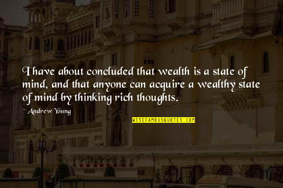 Mind And Thinking Quotes By Andrew Young: I have about concluded that wealth is a