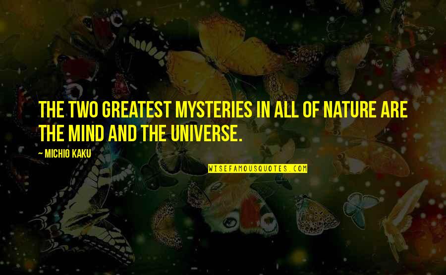 Mind And Universe Quotes By Michio Kaku: The two greatest mysteries in all of nature