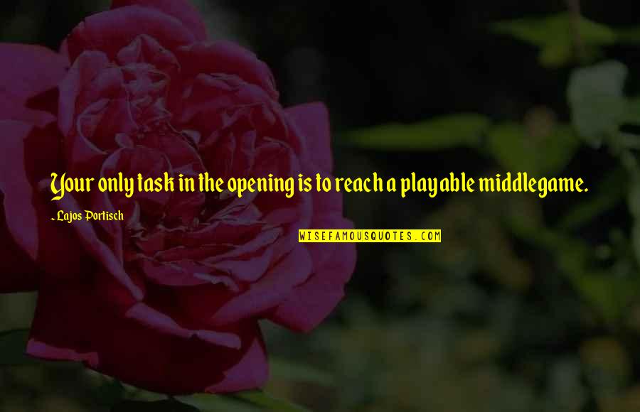 Mind Boggling Synonyms Quotes By Lajos Portisch: Your only task in the opening is to Mind Boggling Synonyms Quotes By Lajos Portisch: Your only task in the opening is to